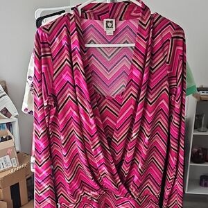 Pink Chevron Women's Top
